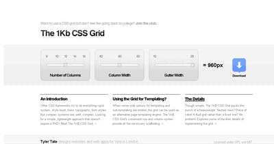 The 1KB CSS Grid Website Screenshot