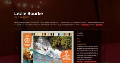 Leslie Bourke Website Screenshot