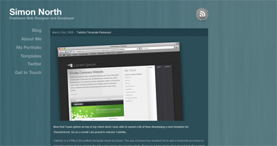 Simon North Website Screenshot