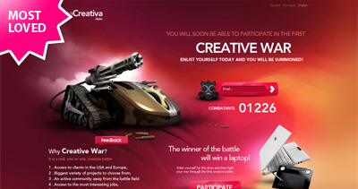 Creative Crowdsourcing Website Screenshot