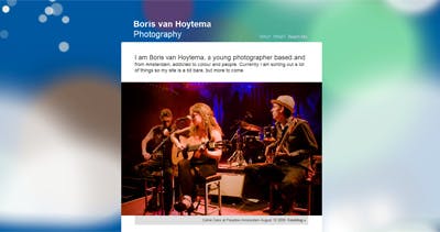 Boris van Hoytema Photography Website Screenshot