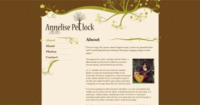 Annelise Petlock Website Screenshot