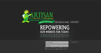 Artisan Electrical Contractors Website Screenshot