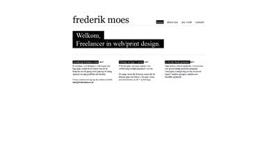 Frederik Moes Website Screenshot
