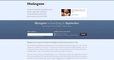 Maingate Ads Website Screenshot