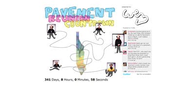 Pavement Reunion Countdown Website Screenshot