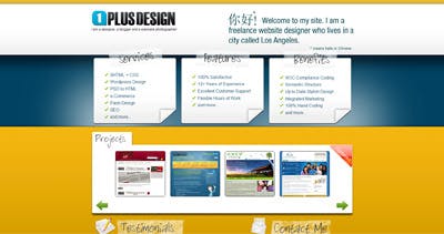 1 Plus Design Website Screenshot