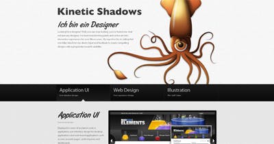 Kinetic Shadows Website Screenshot