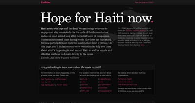 Hope for Haiti now Website Screenshot