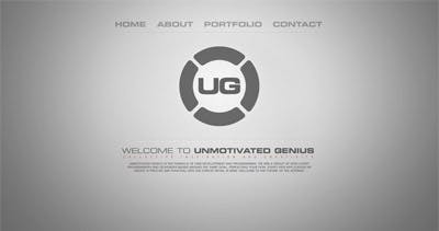 Unmotivated Genius Website Screenshot