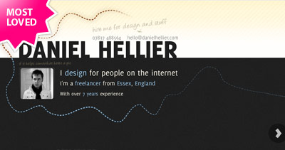Daniel Hellier Website Screenshot