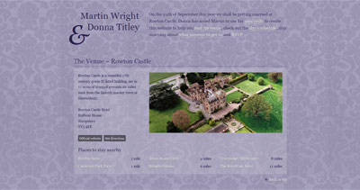 Martin and Donna Website Screenshot