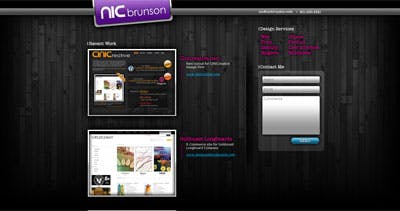 Nic Brunson Website Screenshot
