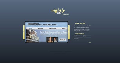 Nightly Labs Website Screenshot