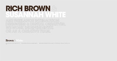 Brown & White Creative Website Screenshot