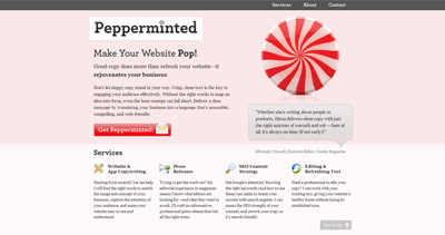 Pepperminted Website Screenshot