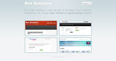 Ben Sampson Website Screenshot