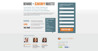 Beware of Shiny Objects Website Screenshot
