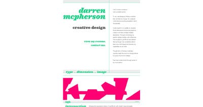 Darren McPherson Website Screenshot