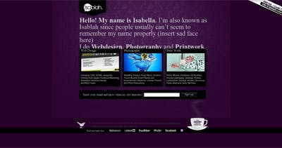 Isabella Website Screenshot