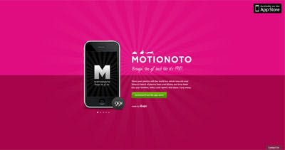 Motionoto Website Screenshot