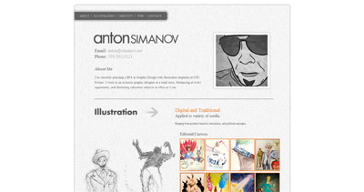 Anton Simanov Website Screenshot