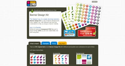 Banner Design Kit Website Screenshot