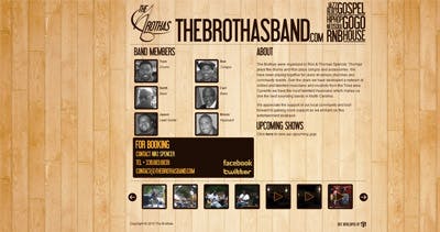 The Brothas Website Screenshot