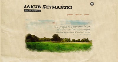 Jakub Szymański Website Screenshot