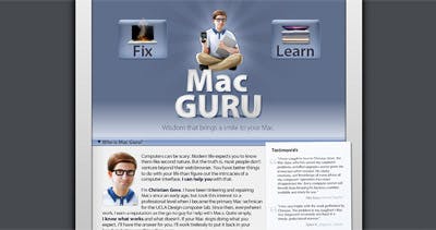 Mac Guru Website Screenshot