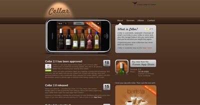 Cellar Website Screenshot