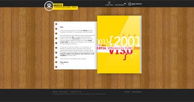 Inertia Visual Culture 2001 Website Screenshot