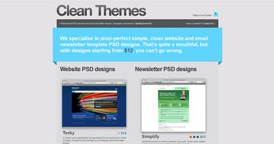 Clean Themes Website Screenshot