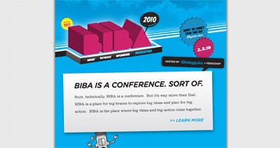 BIBA 2010 Website Screenshot