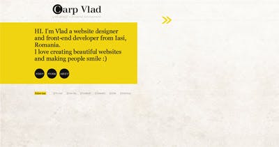 Vlad Carp Website Screenshot