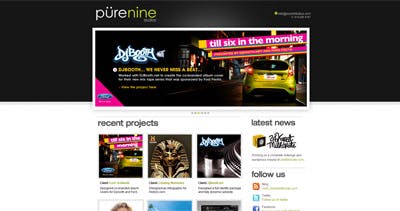 PureNine Studios Inc Website Screenshot