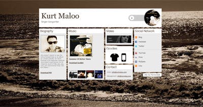Kurt Maloo Website Screenshot