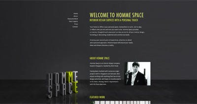 Homme Space Website Screenshot