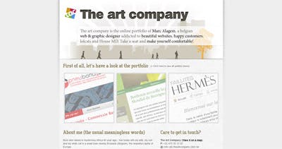 the art company Website Screenshot