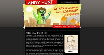 Andy Hunt Website Screenshot