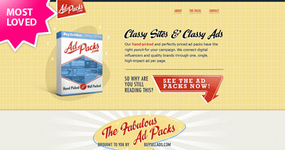AdPacks Website Screenshot