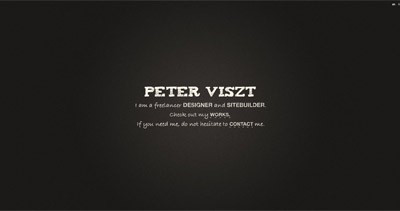 Viszt Péter Website Screenshot