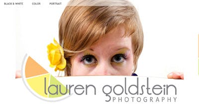 Lauren Goldstein Photography Website Screenshot