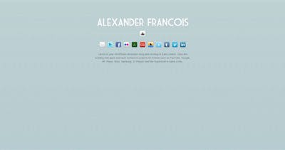 Alex Francois Website Screenshot