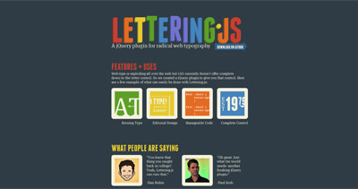 Lettering.js Website Screenshot