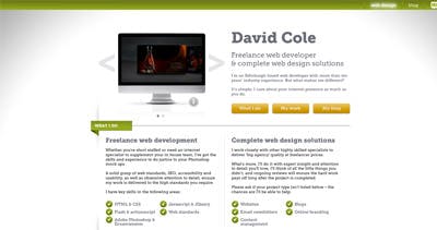 David Cole Website Screenshot