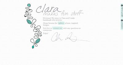 Clara Makes Fun Stuff Website Screenshot