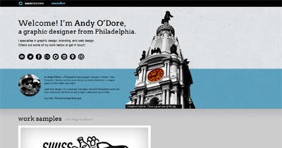Andy O’Dore Website Screenshot