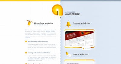 Aleksander Nowodziński Website Screenshot