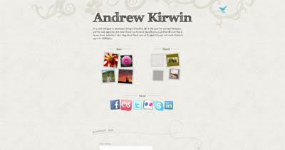 Andrew Kirwin Website Screenshot